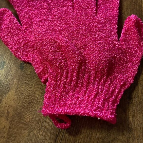 NEW Nylon Exfoliating Bath Shower Gloves - Picture 3 of 5